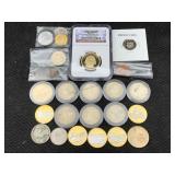 Collection Of Us Coins Incl. Quarters, $1 & More