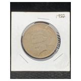1922 Silver Peace Dollar
