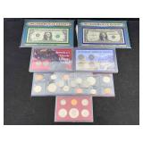 Us Coin & Bill Collection Incl. Proof Set & More