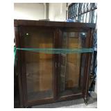 Rolling Wood Display cabinet 50x62x15