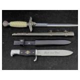 2 Reproduction Nazi Knives W/swastikas