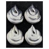 Sterling Weighted Earrings, Tw 45.7g