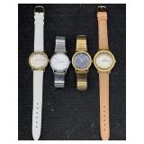 4 Timex Watches Incl. Quartz & Wind Up, Running