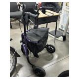 Metal folding 3-wheel walker