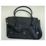 Johnny Farah Large Magnetic Flap Black Pebbled