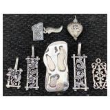 Sterling Silver Pendants, Tw 21g, Sz 1ï¿½in Long