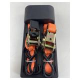 Ratchet tie down straps set