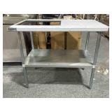 Enhanced stainless steel work table with hole in