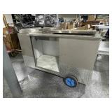 Rolling beverage/food cart. Approx 3 x 4.5ft