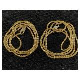 2 Sterling Necklaces, Tw 7.1g, Sz 21in Long