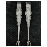 Sterling Silver Tongs, Tw 16.8g, They Are Broken,
