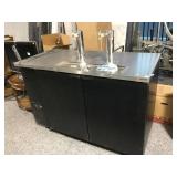 Micro Matic rolling beverage dispenser cabinet