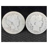 1895-o & 1896-s Silver Barber Half Dollars