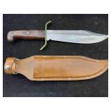 Large Western Knife W/scabbard
