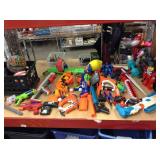 Transformer, Spider-Man, Hulk action figures, toy