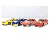 4 die cast stock car models.