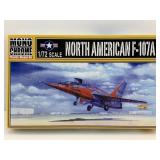 NOS Monochrome North American F-107A model kit,