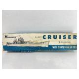 NOS Monogram US Navy Cruiser w/shaped balsa hull
