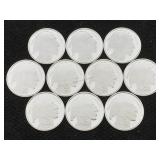 10 - 1 Oz .999 Silver Rounds