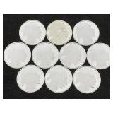 10 - 1 Oz .999 Silver Rounds