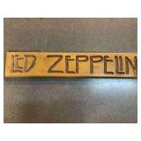 Wood craft sign LED ZEPPELIN 25x5x1