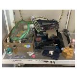 Assorted small collectibles, stickers, household