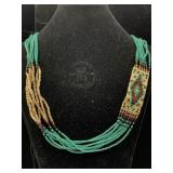 Indian Turquoisenecklace, Sz 24in Long
