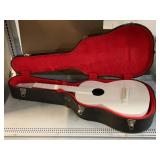 Plush lined guitar case with build/decorate