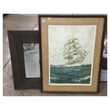 Wall Art & Hanging Mirror. Largest 34x27