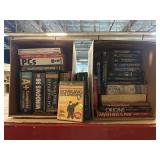 Table books, sciFi paperback books, PC repair