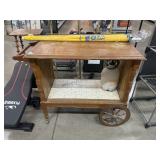 Vtg Rolling Tea Cart and more, 38in long
