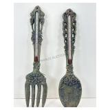 Vtg Cast Metal Wall Hanging Celsius Thermometers