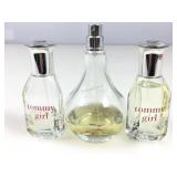 Assorted perfume colognes. Partial bottles