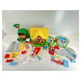 Vtg Matchbox playset and parts. Assorted