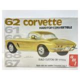 Sealed NOS. AMT 62 corvette 1/25 scale model kit.