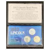 1943 Steel Penny Lincoln W/philadelphia Mint,