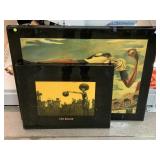 2 sports theme prints on board.