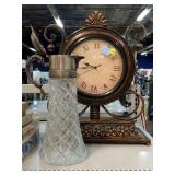 Decorative clock and carafe