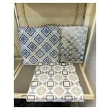 4 decorative print on canvas art 14in squares.