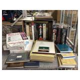 Books, Windows 95 power pack, assorted notebooks,