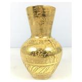 Vtg Strangl Granada Gold vase 10 in tall
