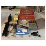 Porter & Cable nail gun, Huot Drill Index drill