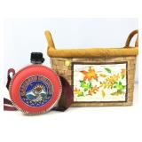 Lattice basket w/autumn pattern 9x12 & Marlboro