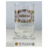 Vtg TWA Airlines Gold Foil Switzerland Drink