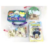 Rug rays pencil box, tootsie toy Mickey Mouse Jax