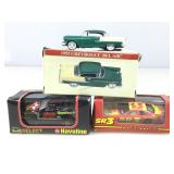 3 NOS. assorted die cast collectible cars. see