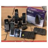 Routers and Cordless landline phones. Assorted