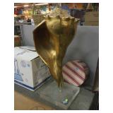 3ft Tall Huge Gold Painted Shell on Acrylic Base