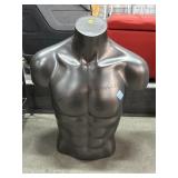 Grey Male mannequin Torso, missing stand, 25in