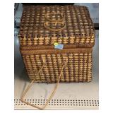 Picnic basket tote with contents